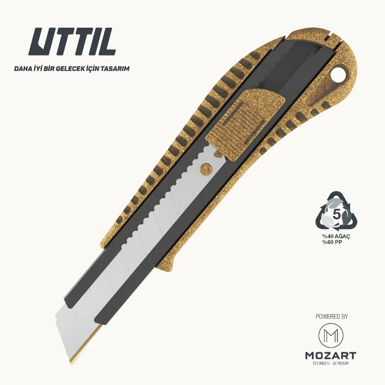 NMUK03-AN Coltello da Modello 18 mm con 40% Legno e 60% PP