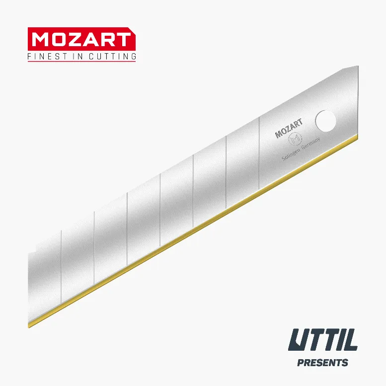 Coltello di Ricambio Ultimate Mozart Blades 90180.051 da 18 mm con Rivestimento TiN, Extra Affilato e Extra Indurito